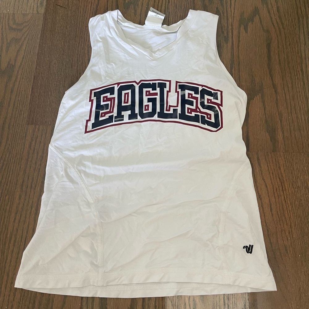 Varsity Spirit White Eagles Cheer Jersey Practice-wear Top in Size Small